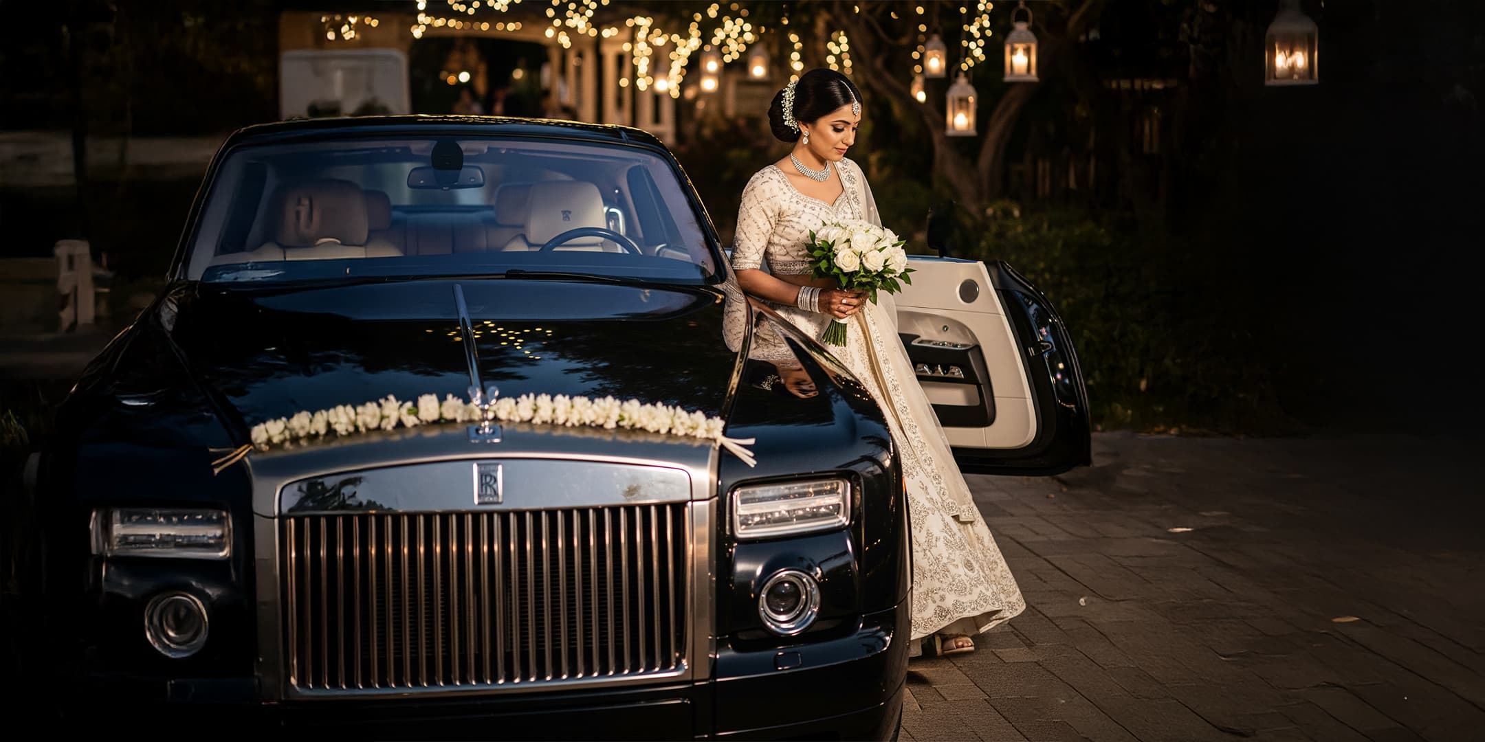 Luxury wedding car