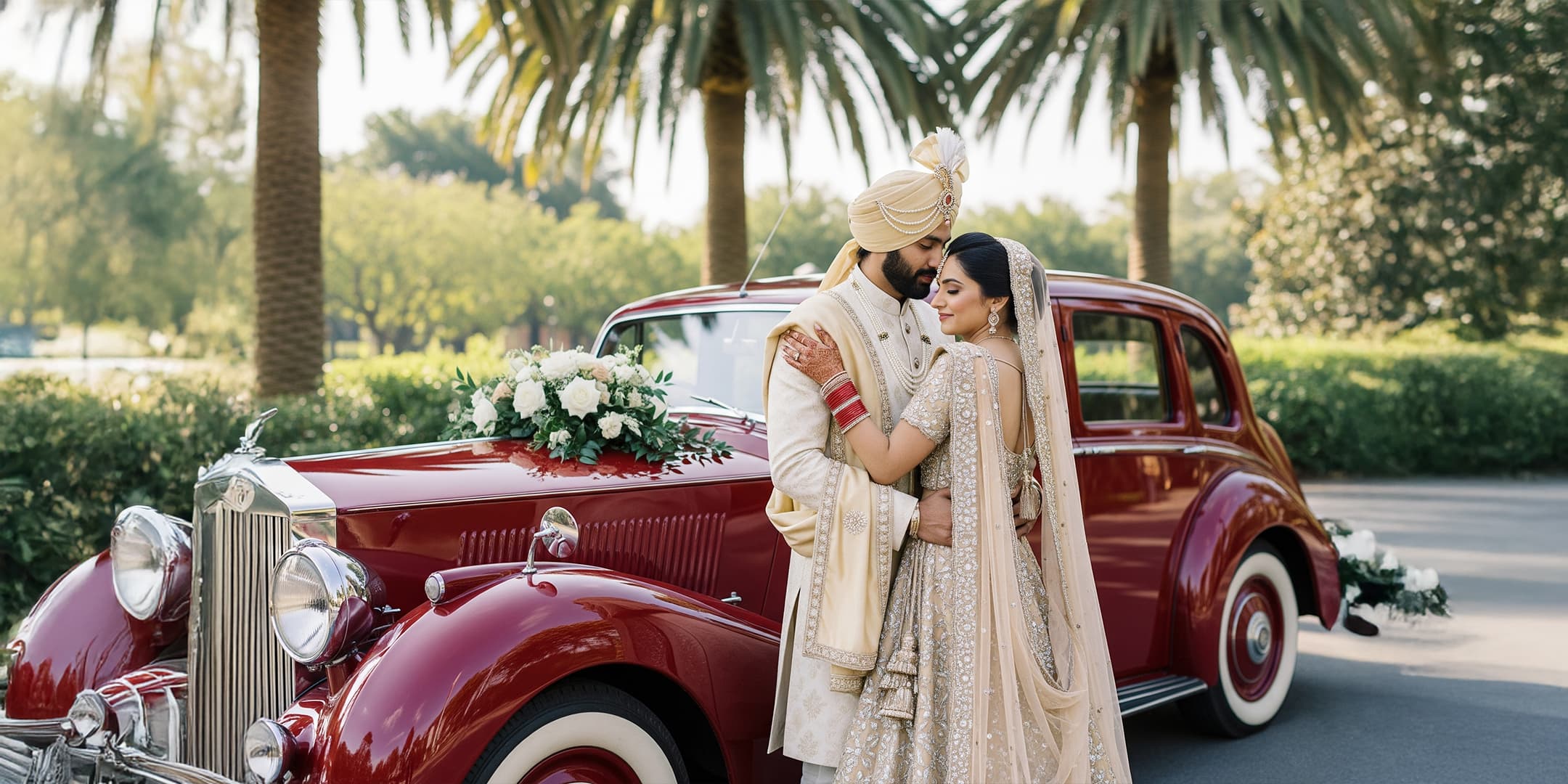 Luxury wedding car